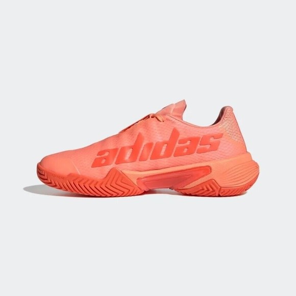 WOMEN'S adidas Barricade Orange Tennis Shoes GW3816 - Picture 7 of 11